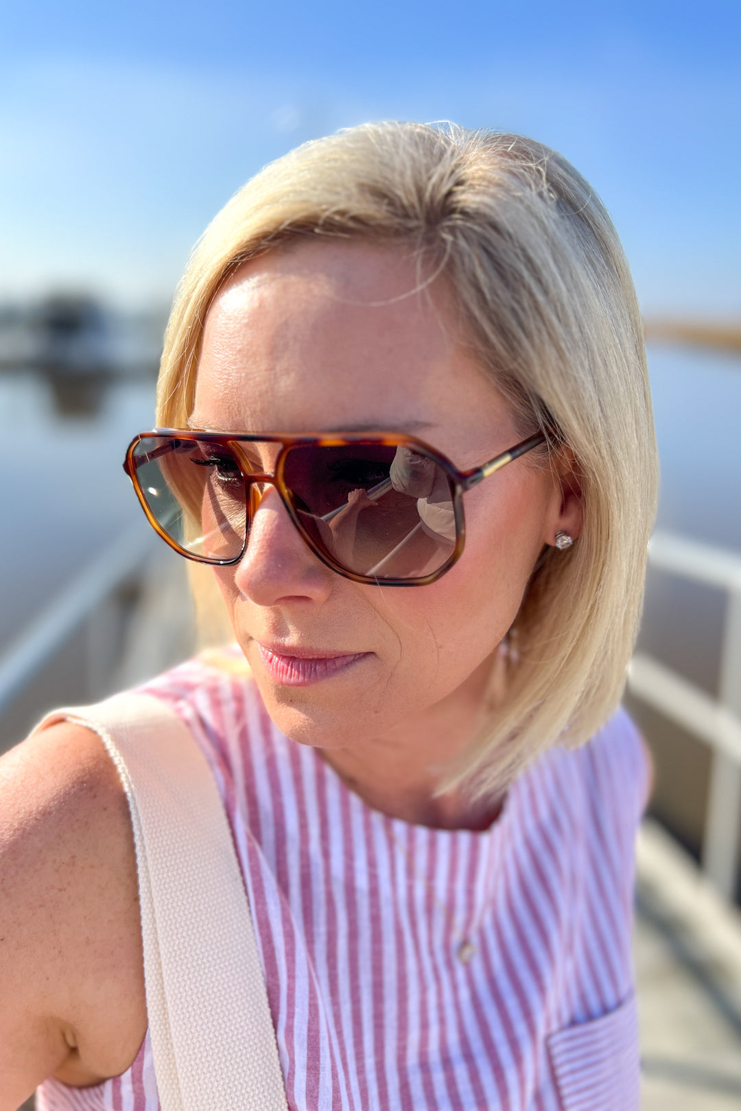 Billie sunglasses, tortoise/green by Freyrs