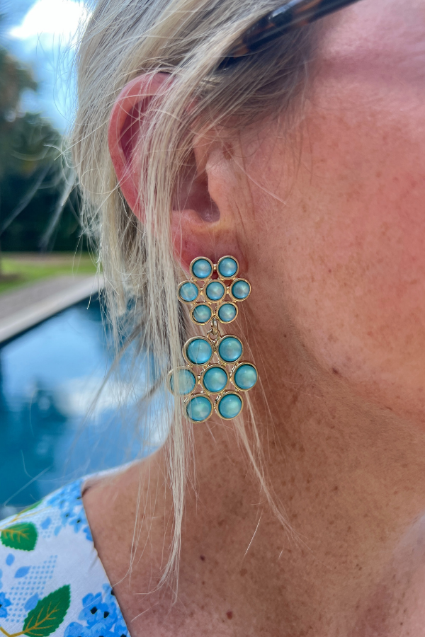 Ansley Earrings , blue