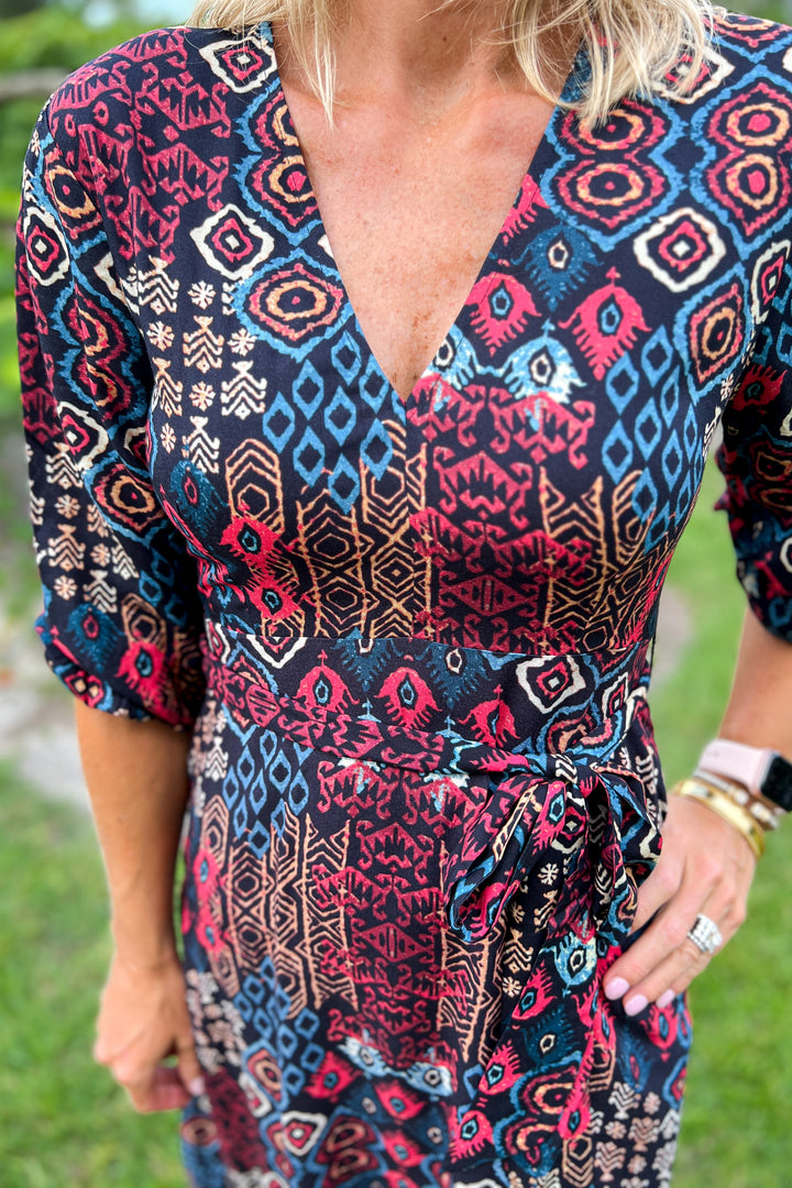 Fata dress by King + Pitt, aztec print