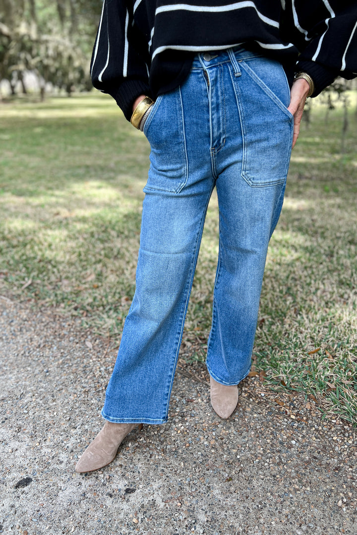 Angela jeans, med denim