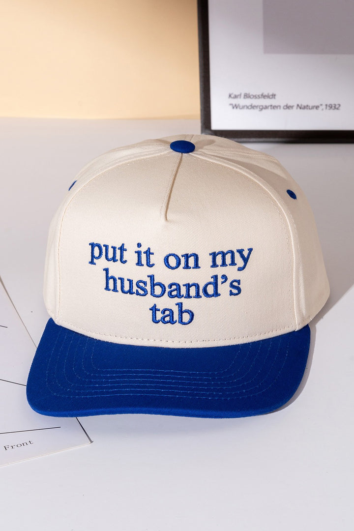 Put it on my Husband's Tab hat, blue