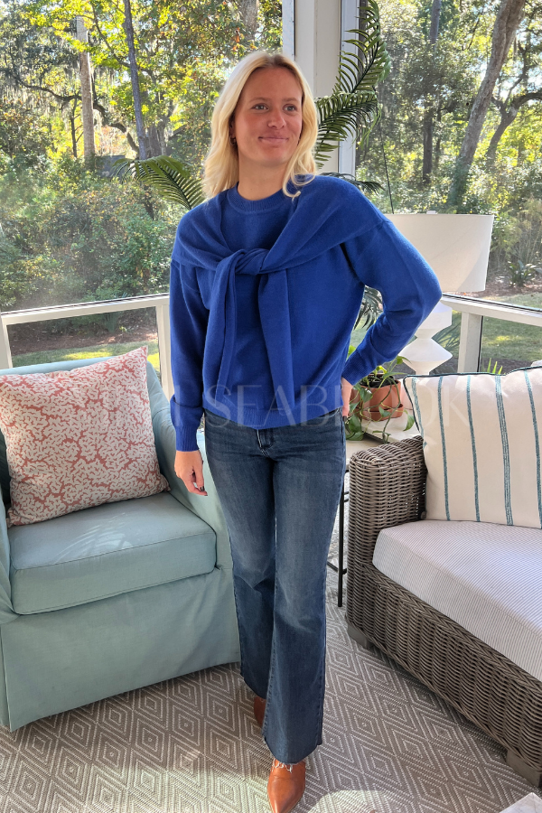 Abbott sweater, cobalt