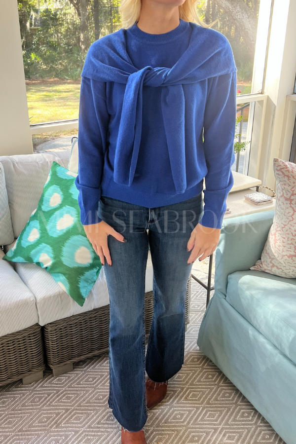 Abbott sweater, cobalt