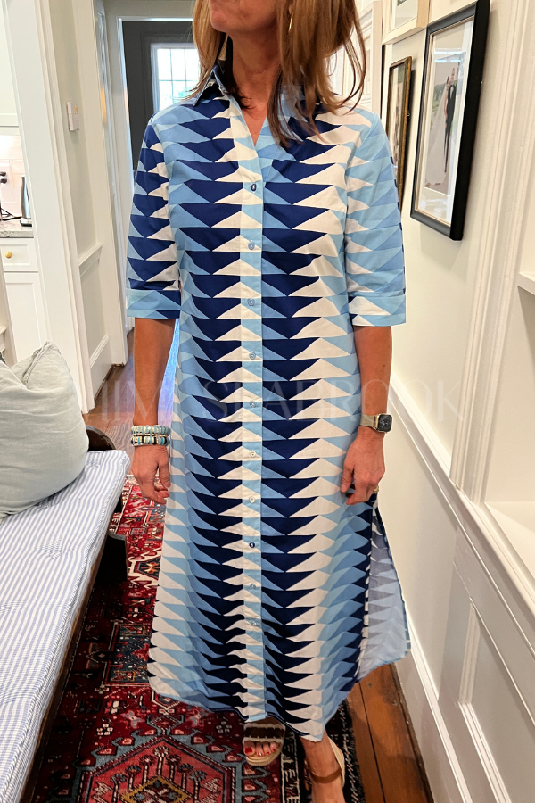 Abington dress, blue ocean