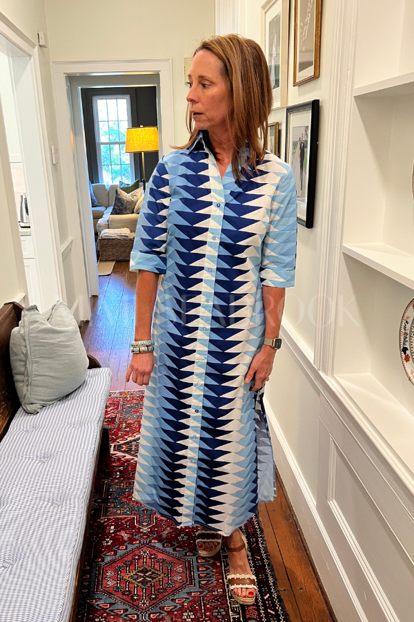 Abington dress, blue ocean