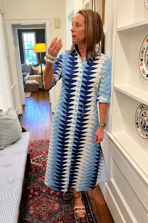 Abington dress, blue ocean