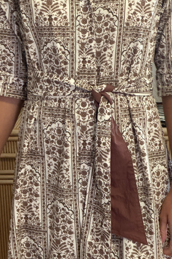 Abington dress, brown