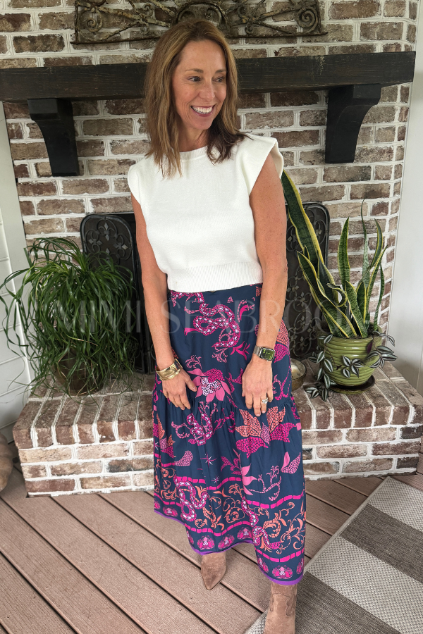 Ada skirt, midnight mosaic