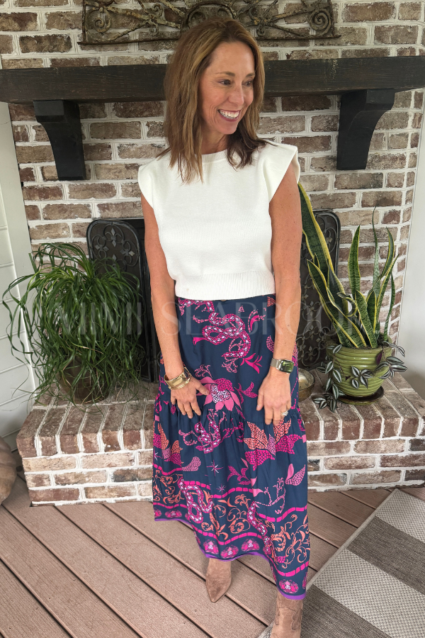 Ada skirt, midnight mosaic