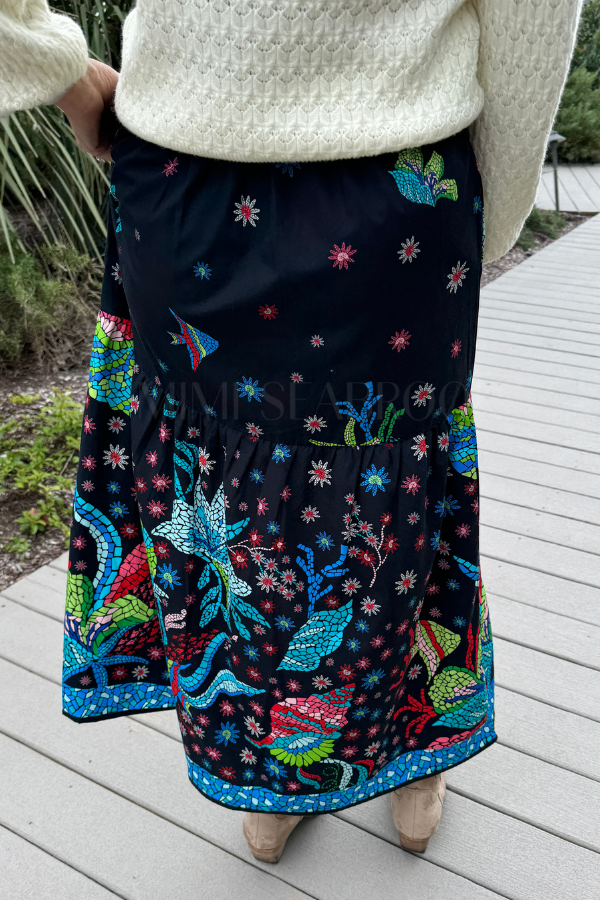 Ada skirt, midnight reef print