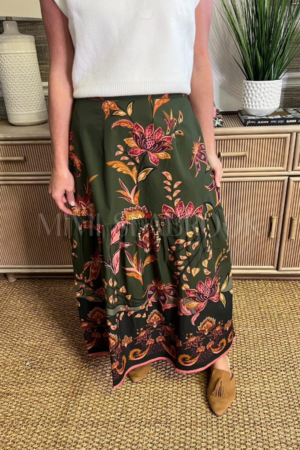 Ada skirt, olive trails