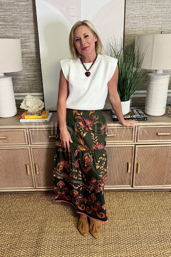 Ada skirt, olive trails