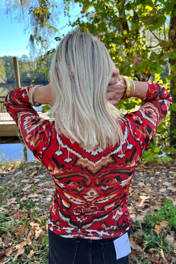 Ainika Pineapple Ikat Blouse by Farm Rio