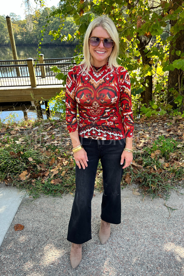 Ainika Pineapple Ikat Blouse by Farm Rio