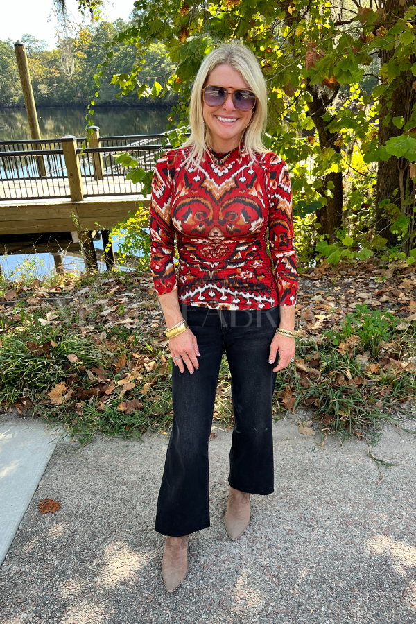 Ainika Pineapple Ikat Blouse by Farm Rio