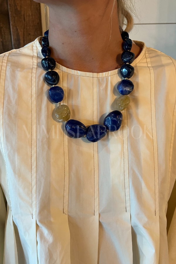 Alba necklace, blue
