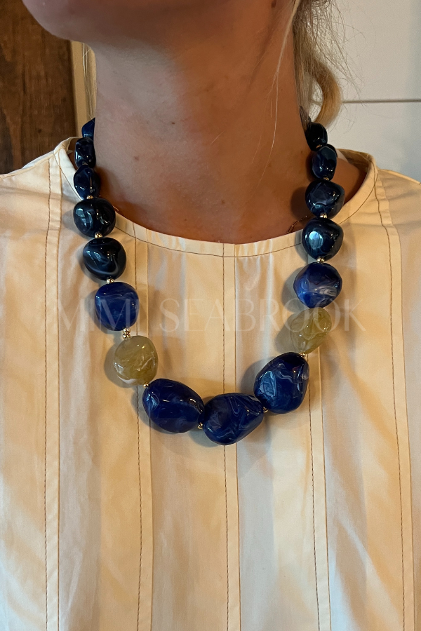Alba necklace, blue