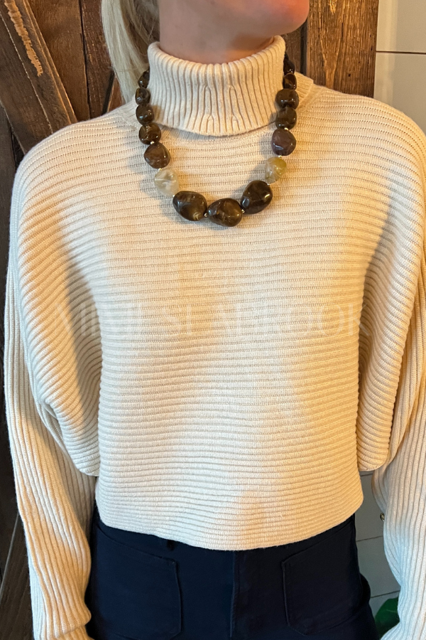 Alba necklace, brown