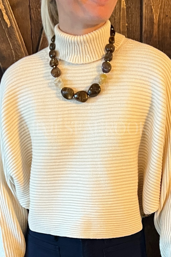 Alba necklace, brown