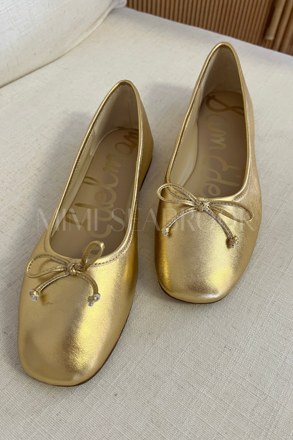 Alie flats, amber gold by Sam Edelman