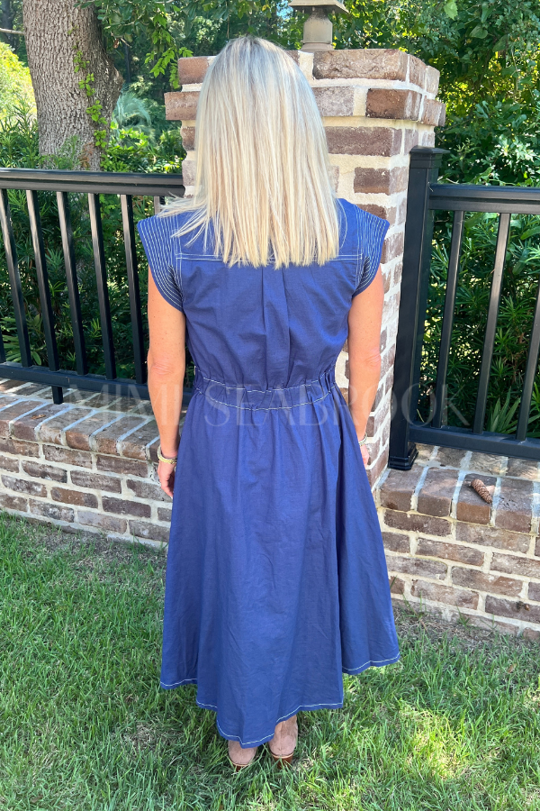 Aliya dress, navy