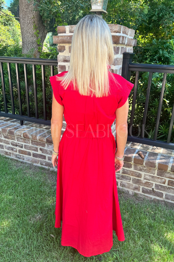 Aliya dress, red