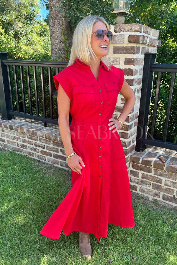 Aliya dress, red