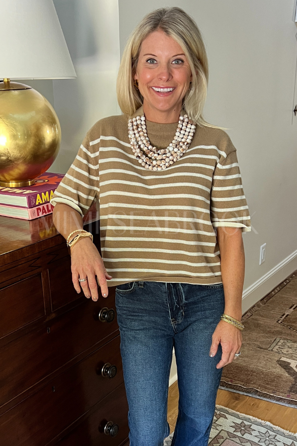 Alston top, mocha cream