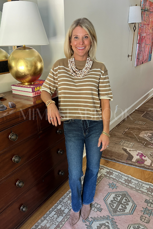 Alston top, mocha cream