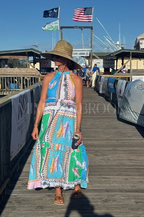Alys Beach Dress by King + Pitt, conch republic print (pre-order)