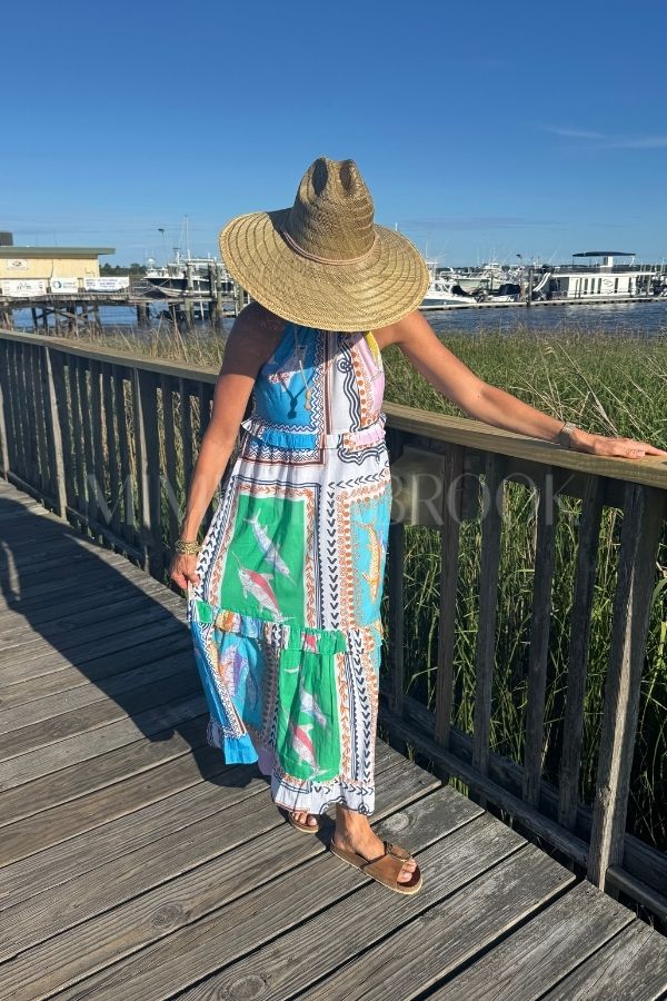 Alys Beach Dress by King + Pitt, conch republic print (pre-order)