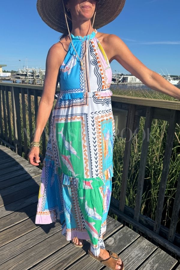Alys Beach Dress by King + Pitt, conch republic print (pre-order)