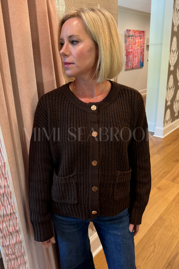 Ames cardigan sweater, brown