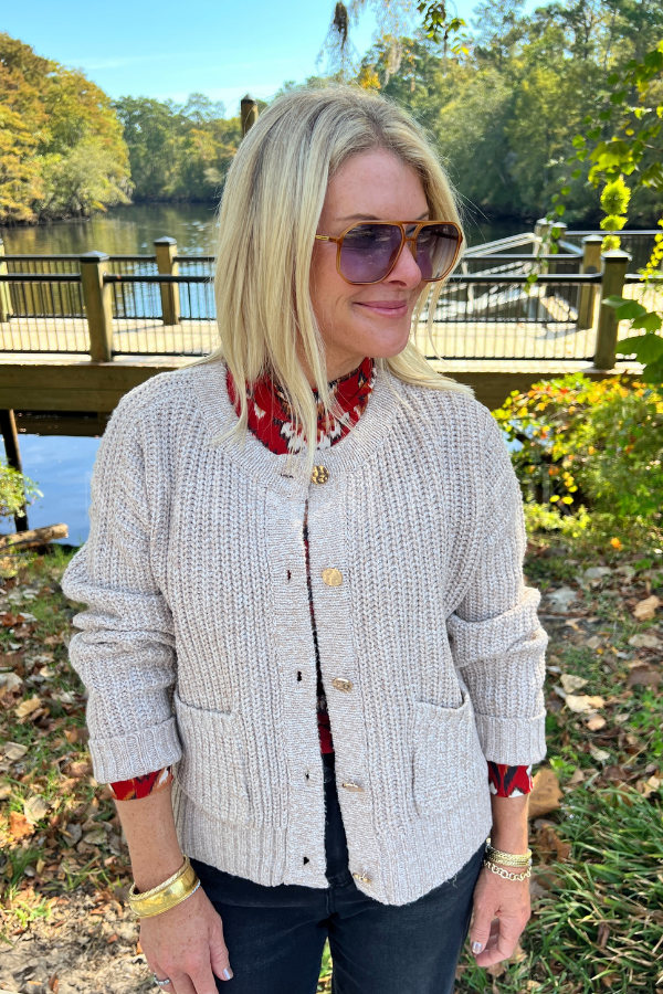 Ames cardigan sweater, oatmeal