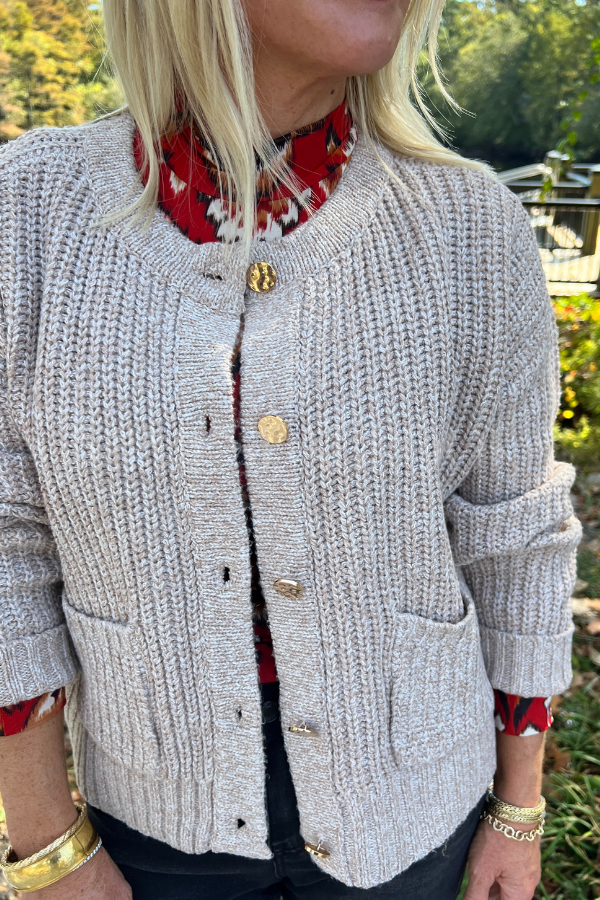 Ames cardigan sweater, oatmeal