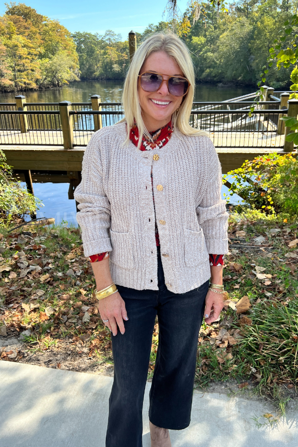 Ames cardigan sweater, oatmeal