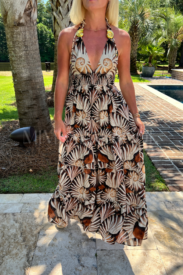 Ammonite Knot Maxi Dress by Farm Rio