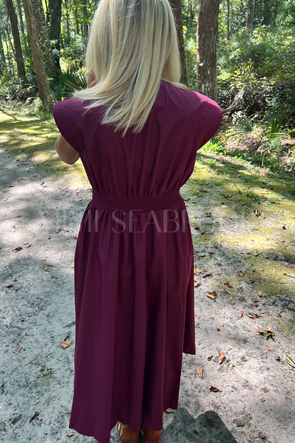 Analia dress, wine