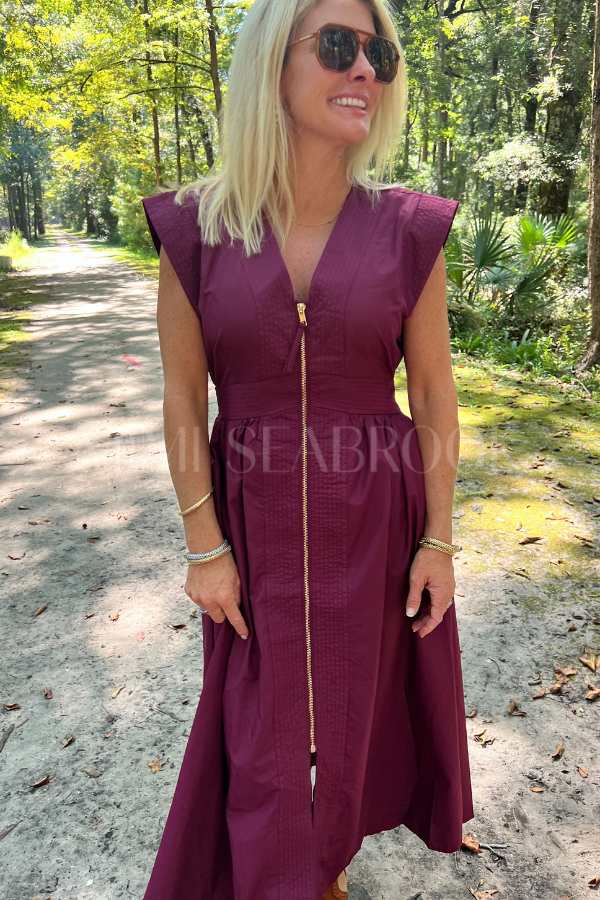 Analia dress, wine