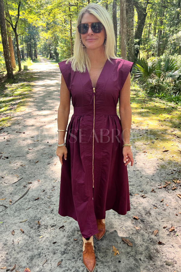 Analia dress, wine