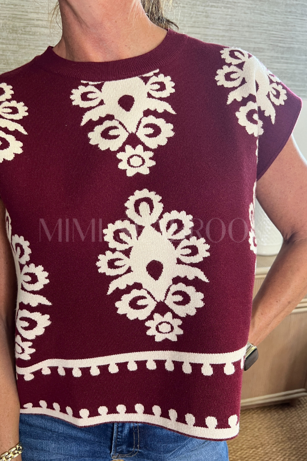 Annandale top, burgundy