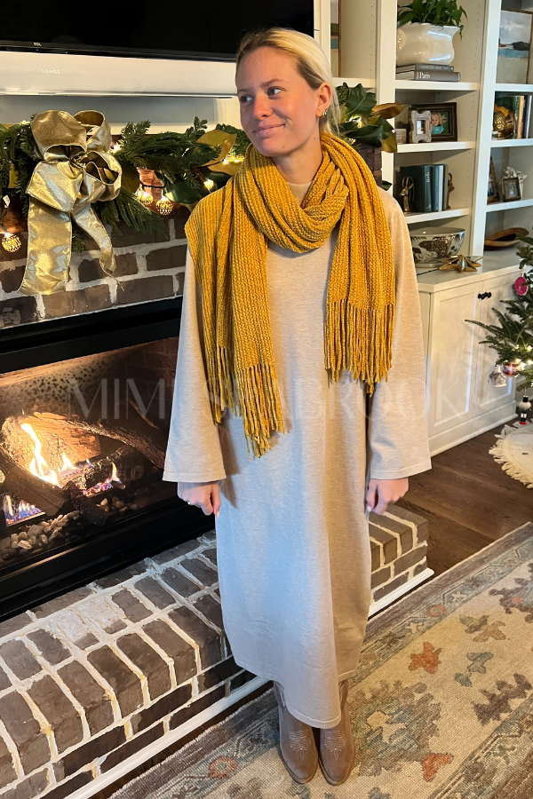 Anthea scarf, mustard