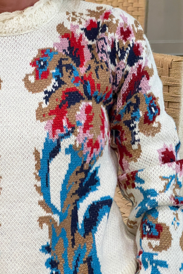 Arabesque Knit Sweater by FARM RIO