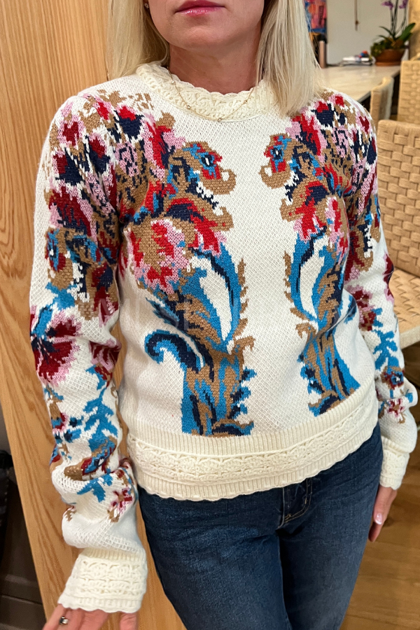 Arabesque Knit Sweater by FARM RIO