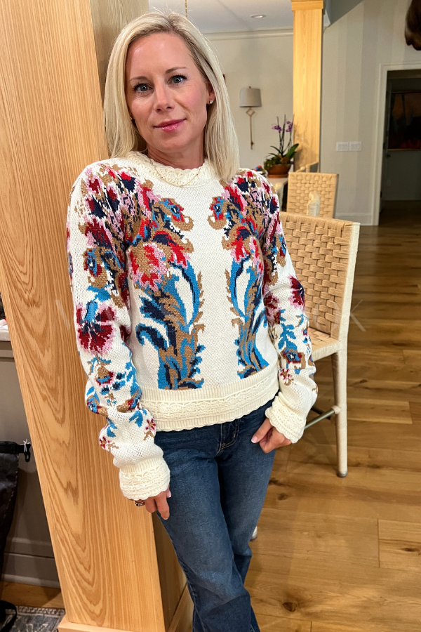 Arabesque Knit Sweater by FARM RIO