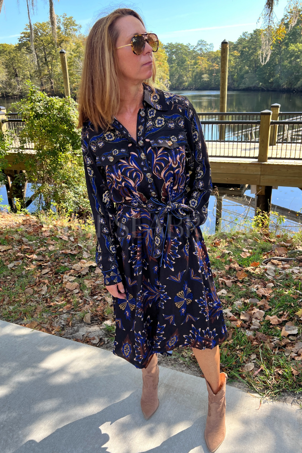 Arabesque Mix Scarves Midi Dress by Farm Rio