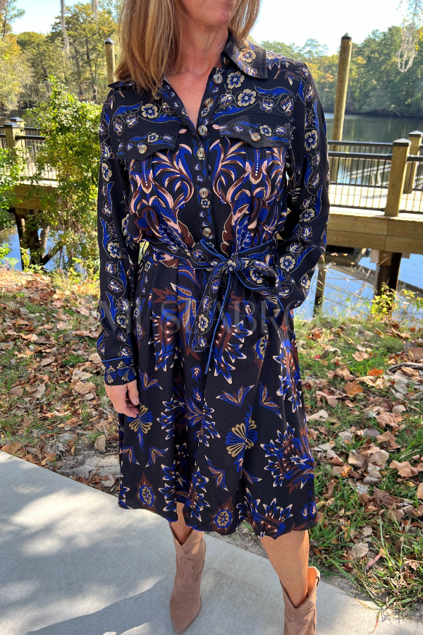 Arabesque Mix Scarves Midi Dress by Farm Rio