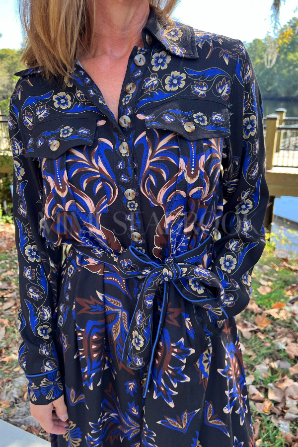 Arabesque Mix Scarves Midi Dress by Farm Rio