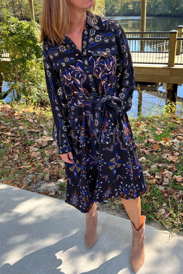 Arabesque Mix Scarves Midi Dress by Farm Rio