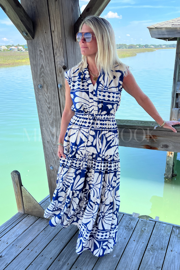 Arledge dress, blue